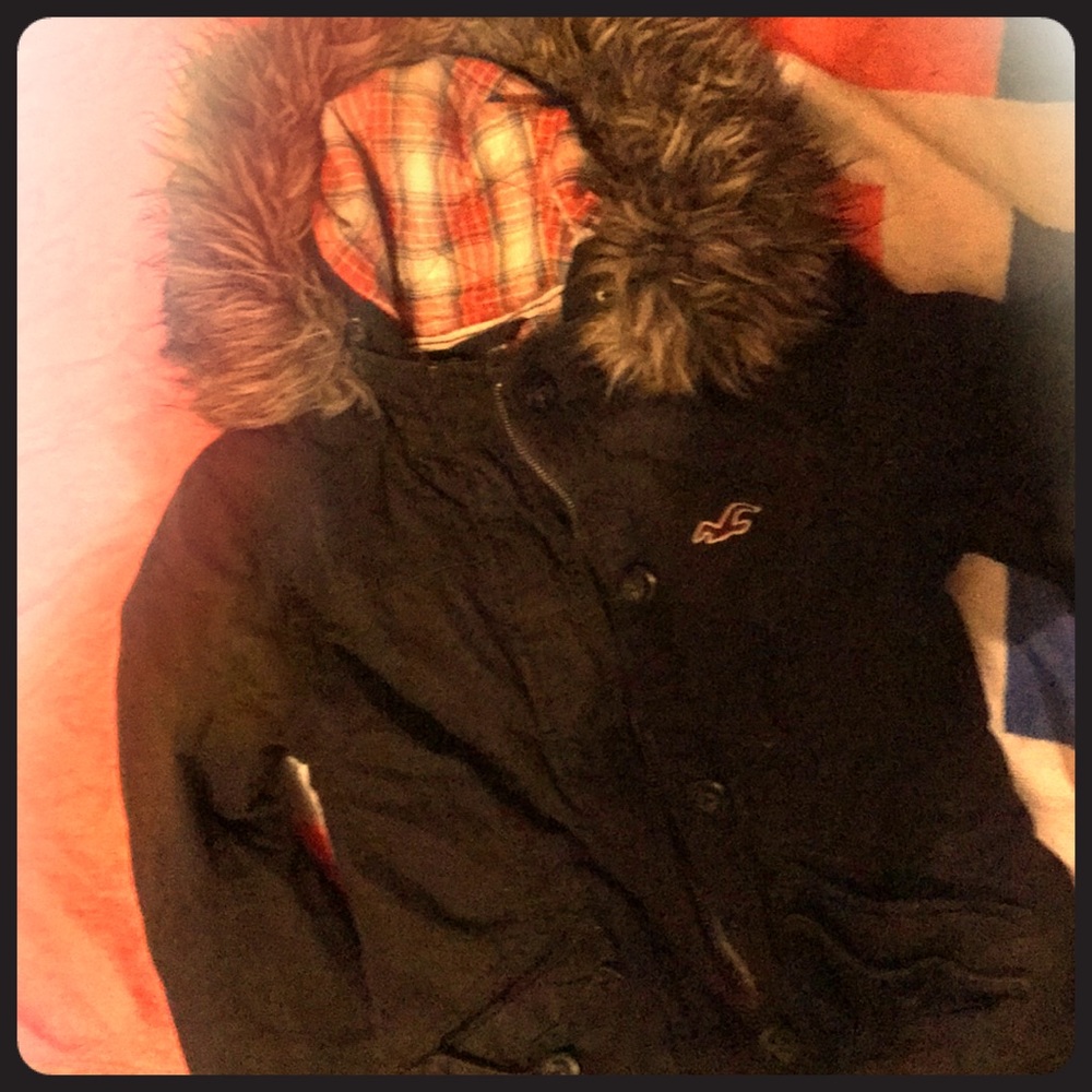 Hollister brown winter jacket size xs